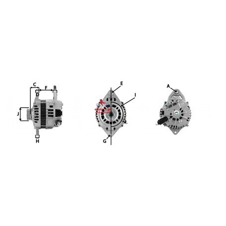 EXCHANGE ALTERNATOR 50AMP 12V