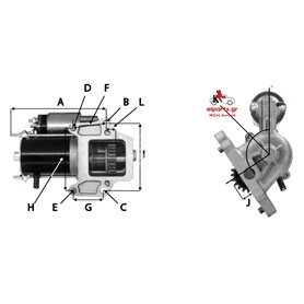 EXCHANGE STARTER 1.2KW 12V