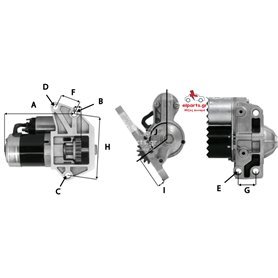 EXCHANGE STARTER 1.0KW 12V